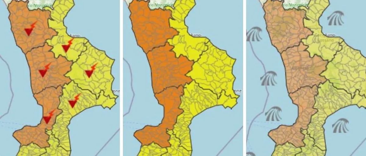 Nuovo ciclone in arrivo sulla Calabria: temporali, vento fino a 130 km/h e allerta arancione sul Tirreno. L’elenco delle scuole chiuse | LIVE\n
