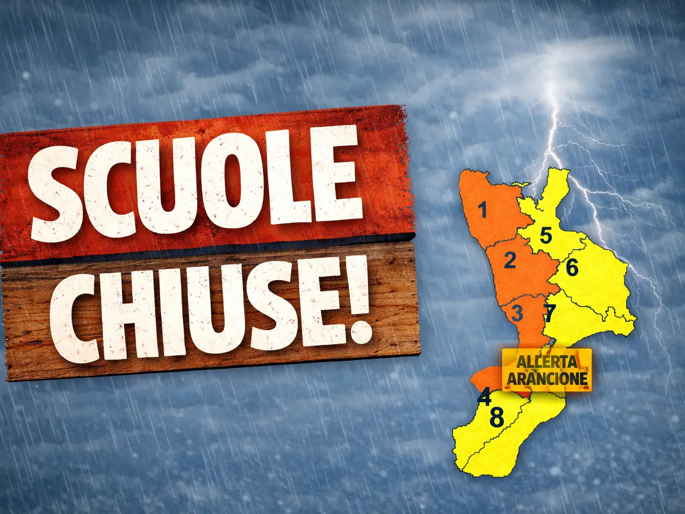 Scuole chiuse nel Vibonese, l’elenco aggiornato dei Comuni che hanno adottato l’ordinanza in seguito all’allerta meteo arancione