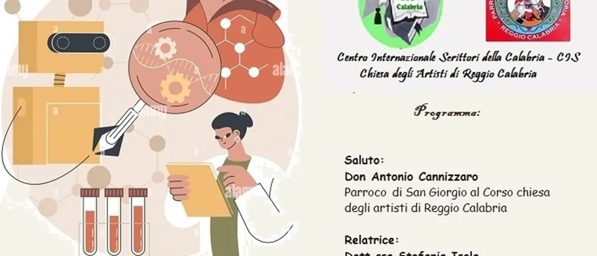 Intelligenza artificiale e scienza medica, domani l’incontro presso la\u00A0Chiesa degli Artisti di Reggio\u00A0\n