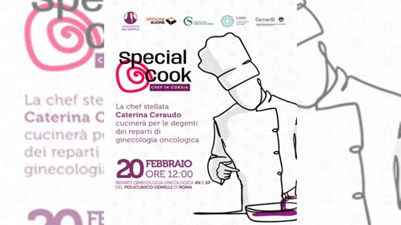 “Special cook –\u00A0Chef in corsia”, al Gemelli l’iniziativa benefica dell’associazione Jole Santelli e Officine buone\n
