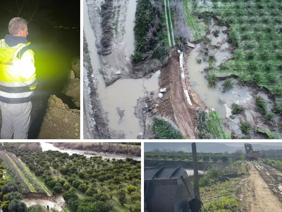 Coscile esonda a monte di Apollinara: acqua ai piedi della SP178, evacuazione lungo strada Mordillo sul lato fiume