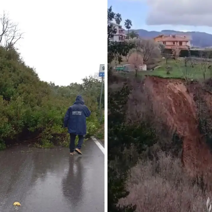Maltempo nel Cosentino, frane a catena e neve in Sila: timori per nuove piene di Crati e Coscile\n