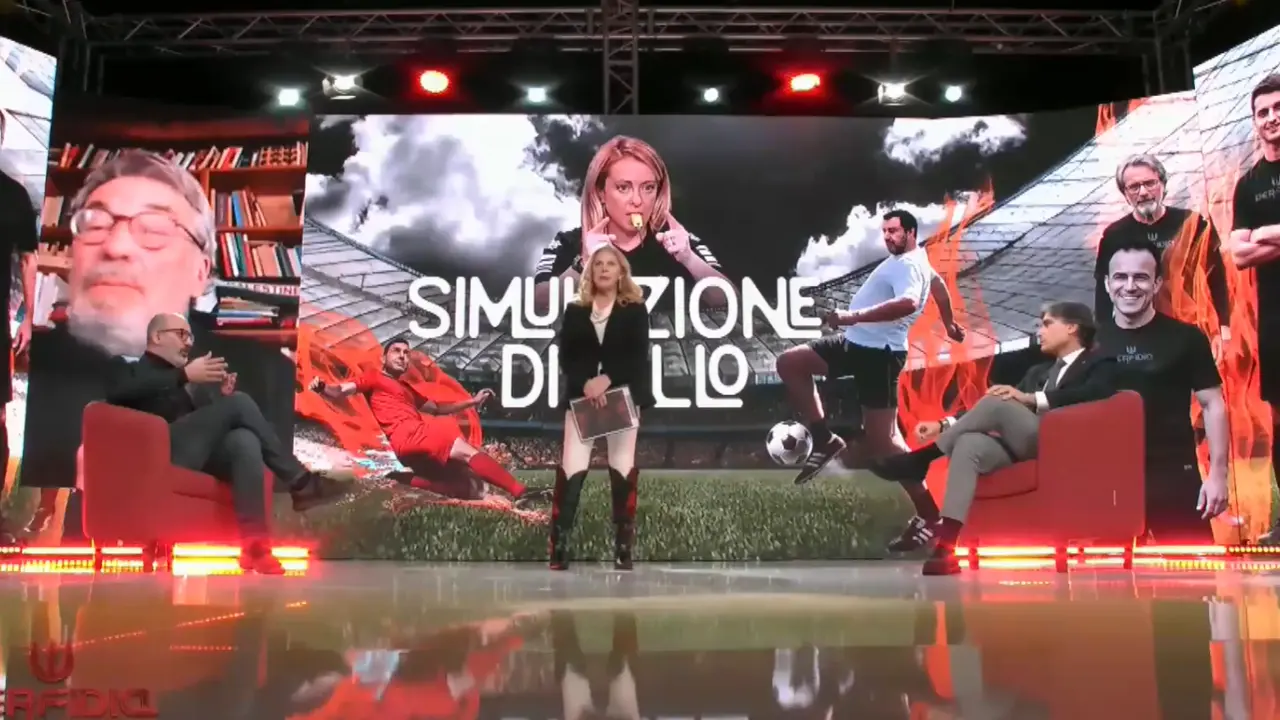 “Simulazione di fallo”,\u00A0tra politica e satira Perfidia\u00A0accende il dibattito nell’ultima puntata: ecco com’è andata\n