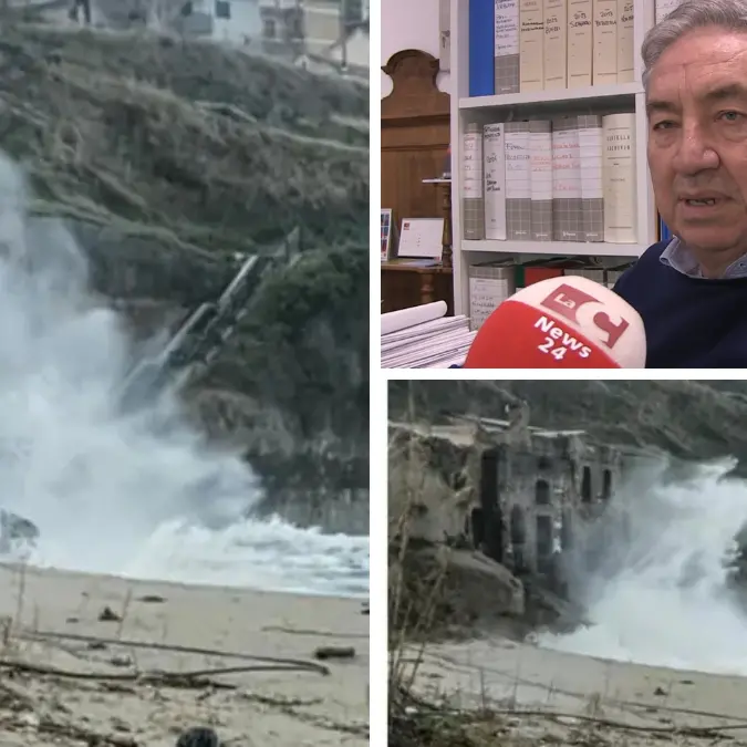 La furia del mare sulla Chiesetta di Piedigrotta, il sindaco di Pizzo: «Ingresso già vietato per il maltempo, a breve via al restauro»\n