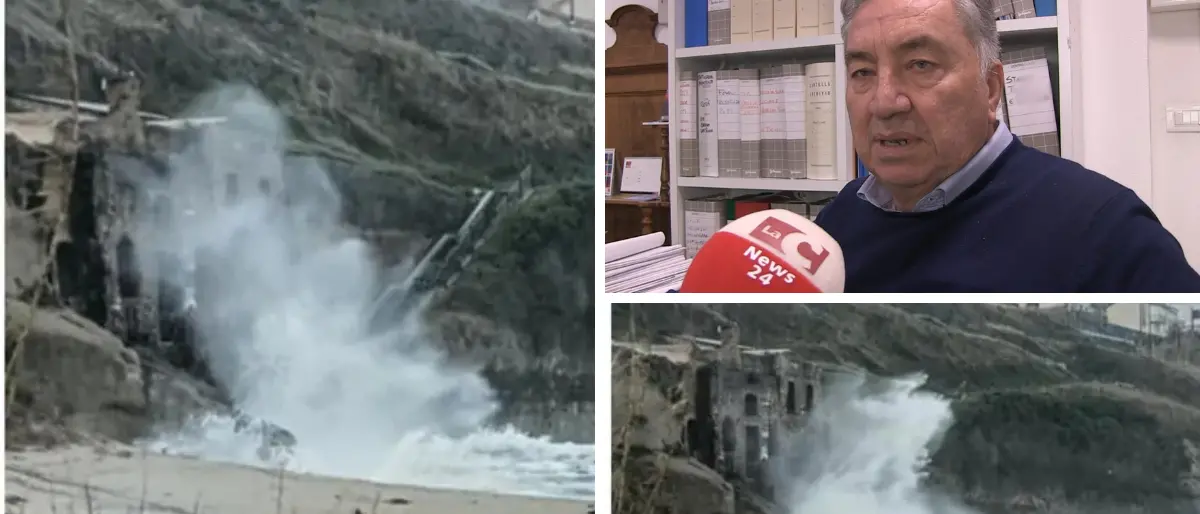 La furia del mare sulla Chiesetta di Piedigrotta, il sindaco di Pizzo: «Ingresso già vietato per il maltempo, a breve via al restauro»\n