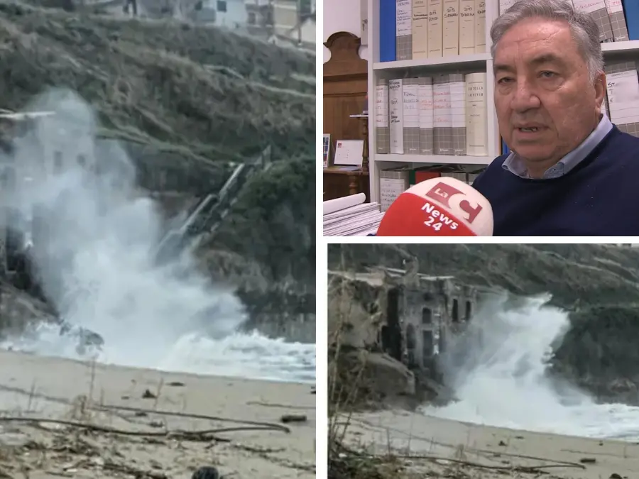 La furia del mare sulla Chiesetta di Piedigrotta, il sindaco di Pizzo: «Ingresso già vietato per il maltempo, a breve via al restauro»