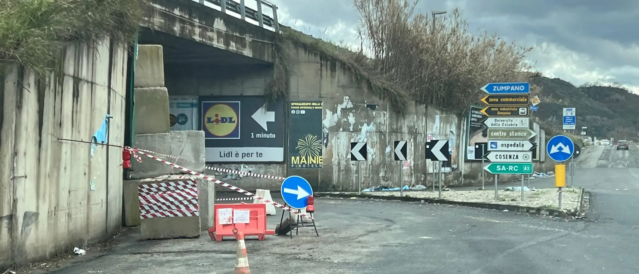 Zumpano, completata la messa in sicurezza del sottopasso Ipercoop: rampa riaperta al traffico\n