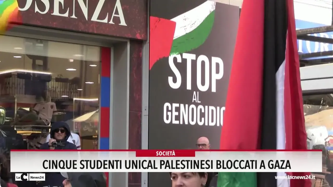 Cinque studenti Unical palestinesi bloccati a Gaza