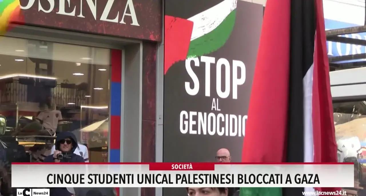 Cinque studenti Unical palestinesi bloccati a Gaza