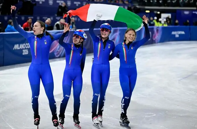 Olimpiadi: Italia argento nella staffetta femminile short track. Per Fontana è la 14esima medaglia