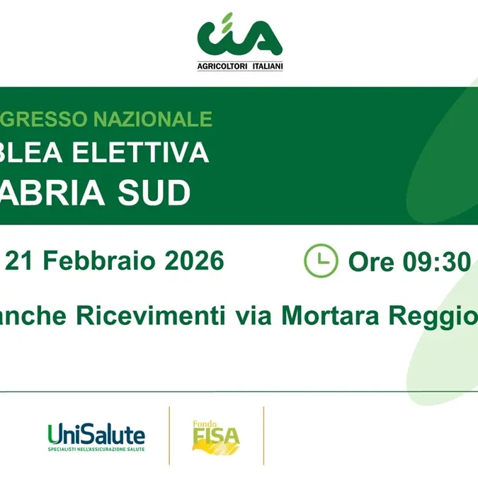 Sabato a Mortara la IX Assemblea Elettiva Cia Calabria Sud\n
