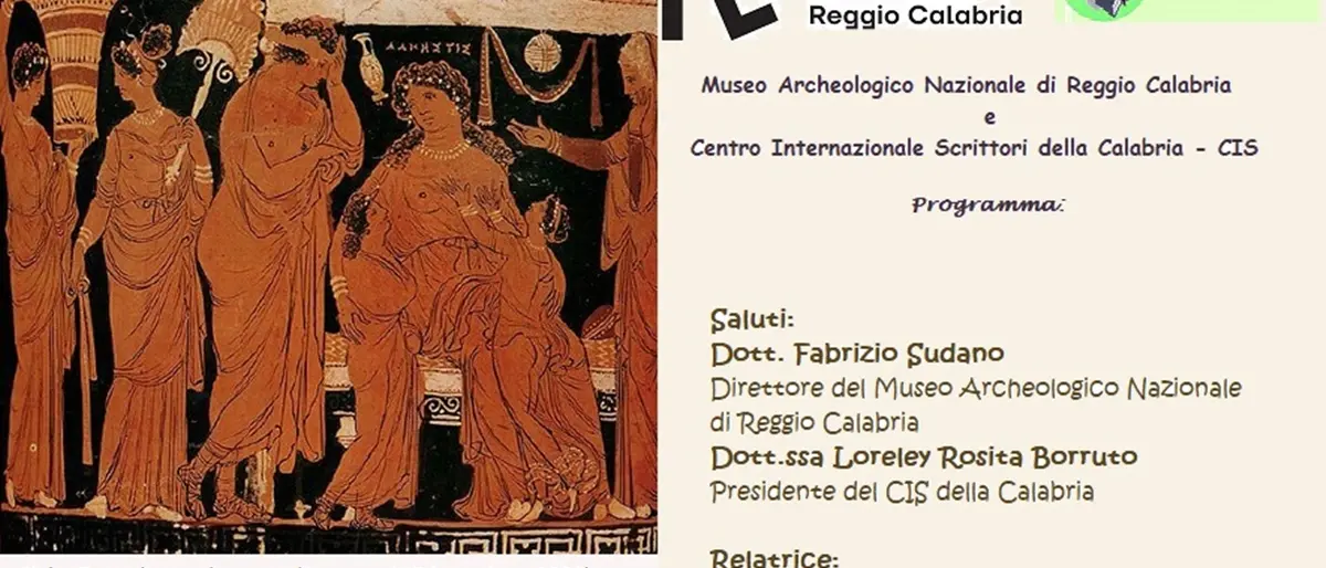 Al museo di Reggio l’incontro su\u00A0“Alcesti di Euripide. Morte per sostituzione, vecchiaia e morte, il confine tra la vita e la morte”\n