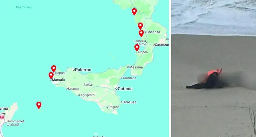 “Nomi senza riva”, flash mob a Lamezia Terme in memoria dei corpi senza vita restituiti dal mare dopo il maltempo\n