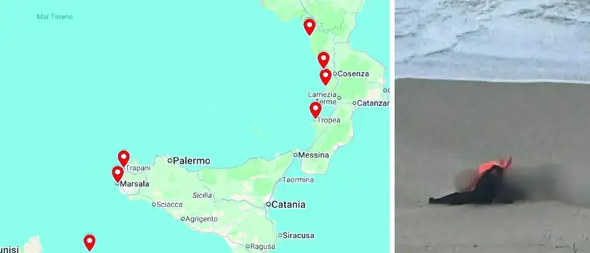 La mappa dei cadaveri sulle coste di Calabria e Sicilia: il mare racconta la tragedia invisibile\n