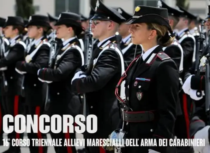 Carabinieri, al via le domande per accedere al concorso: previsto il reclutamento di 898 allievi marescialli