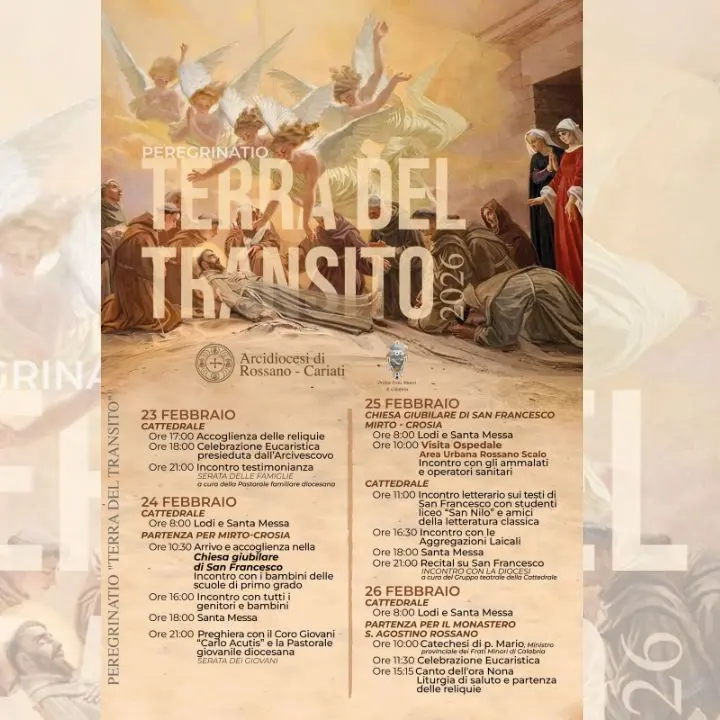 L’arcidiocesi di Corigliano Rossano pronta ad accogliere le reliquie di San Francesco d’Assisi\n