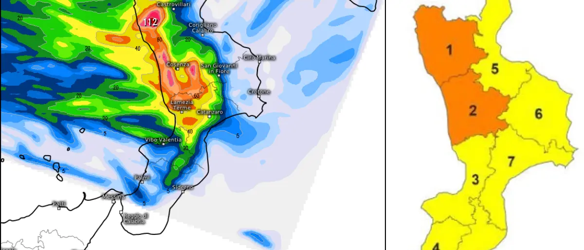 Arriva Pedro, l’ultimo ciclone sulla Calabria: da stasera piogge\u00A0intense e forte vento. Allerta arancione nel Cosentino\u00A0\n