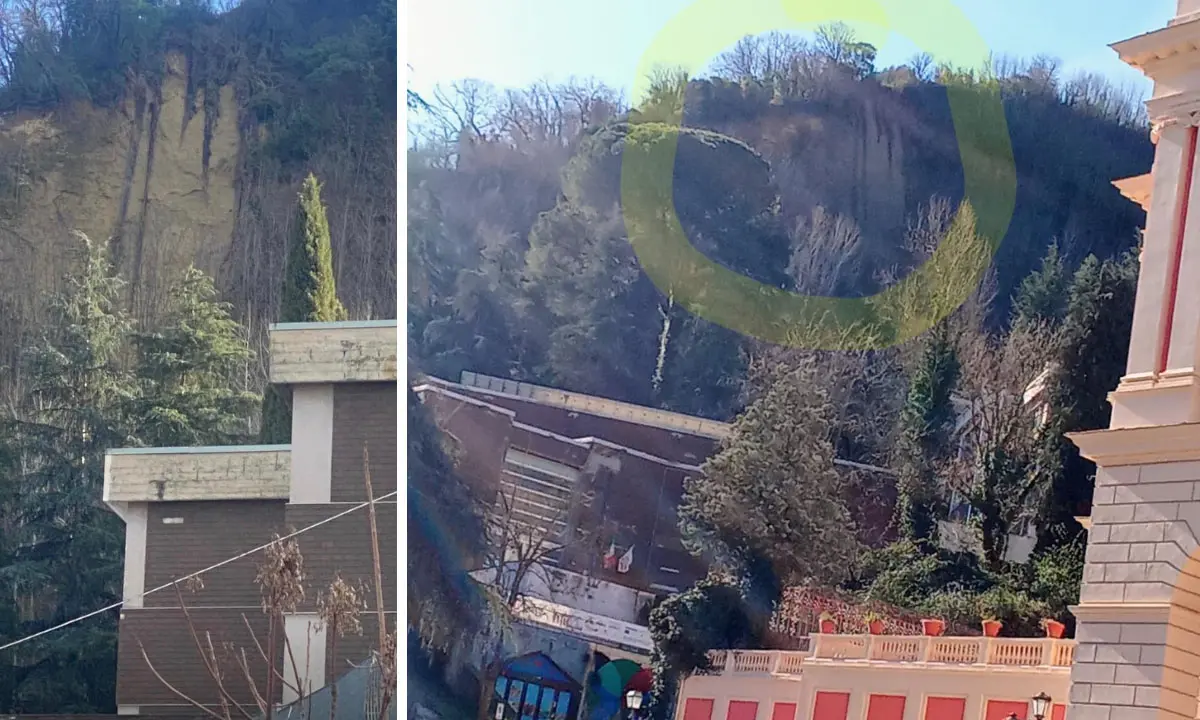 Cosenza, costone minaccioso sul Telesio, verifiche col drone dopo l’allarme dei genitori\n