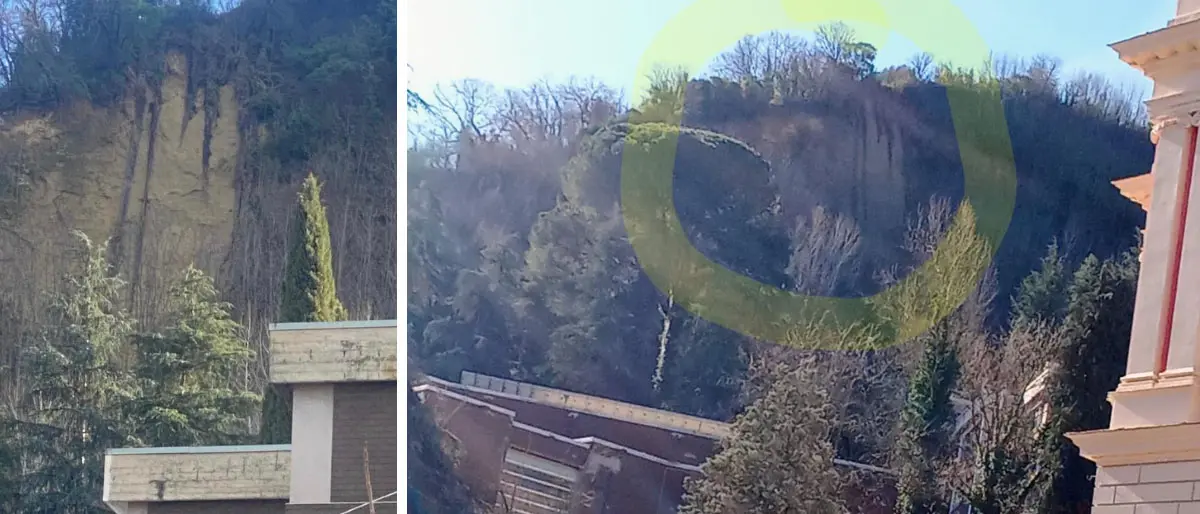 Cosenza, costone minaccioso sul Telesio, verifiche col drone dopo l’allarme dei genitori\n