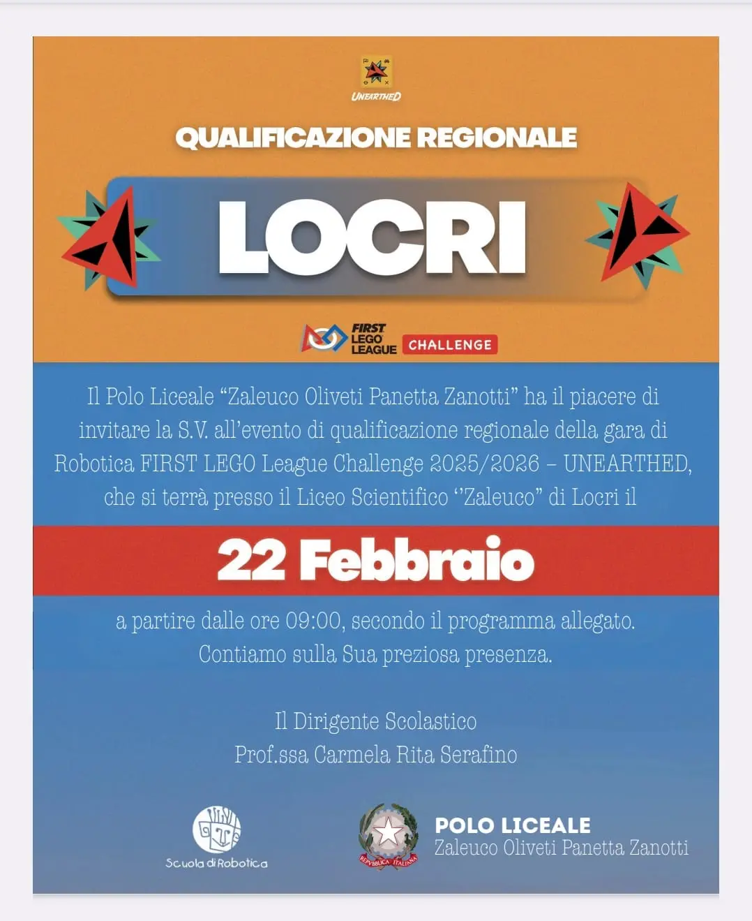 Il Liceo Scientifico Zaleuco di Locri ospita la tappa regionale della First Lego League Challenge 2025/2026\n