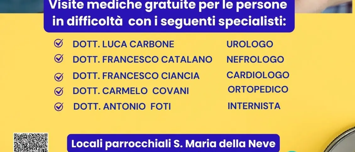 Visite specialistiche gratuite a Riparo: la Parrocchia al fianco delle famiglie in difficoltà\n