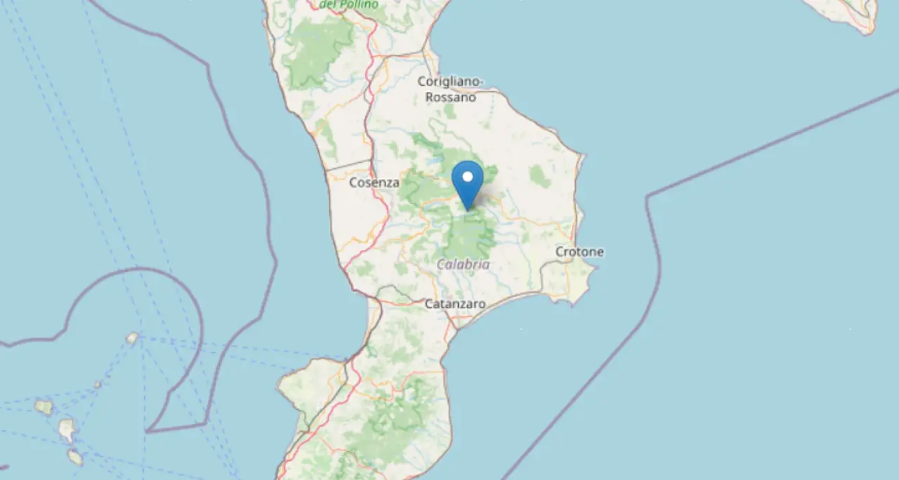 La Calabria trema, scossa di terremoto di magnitudo 2.6 avvertita nel Crotonese\n