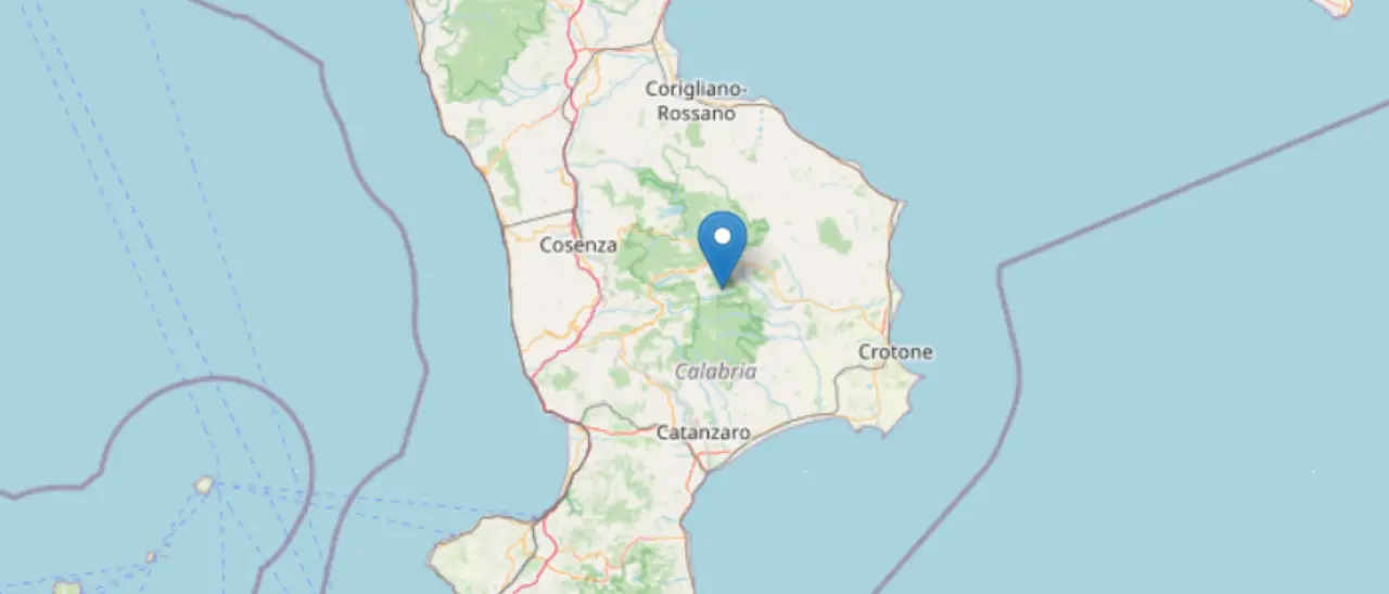 La Calabria trema, scossa di terremoto di magnitudo 2.6 avvertita nel Crotonese\n