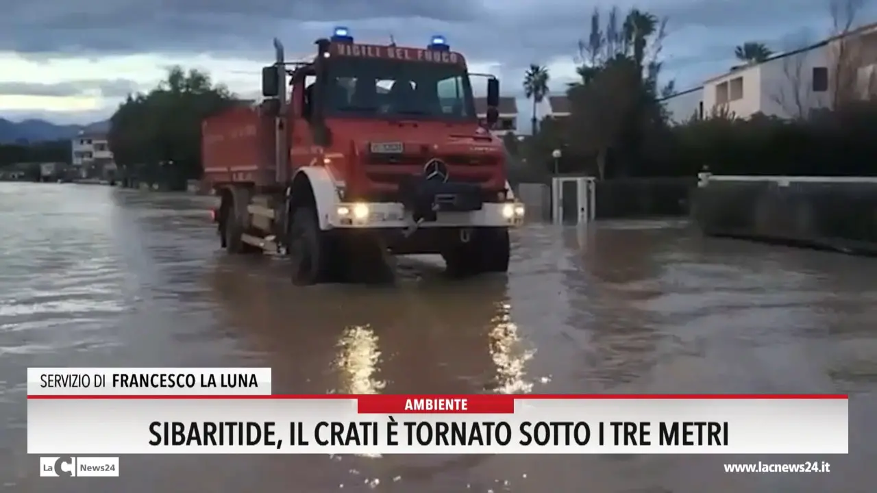 Sibaritide, il Crati è tornato sotto i tre metri
