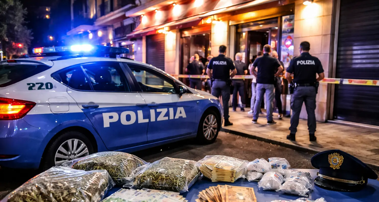 Blitz a tappeto della Polizia a Cosenza: tre arresti, 19 denunce e un locale chiuso per 7 giorni\n