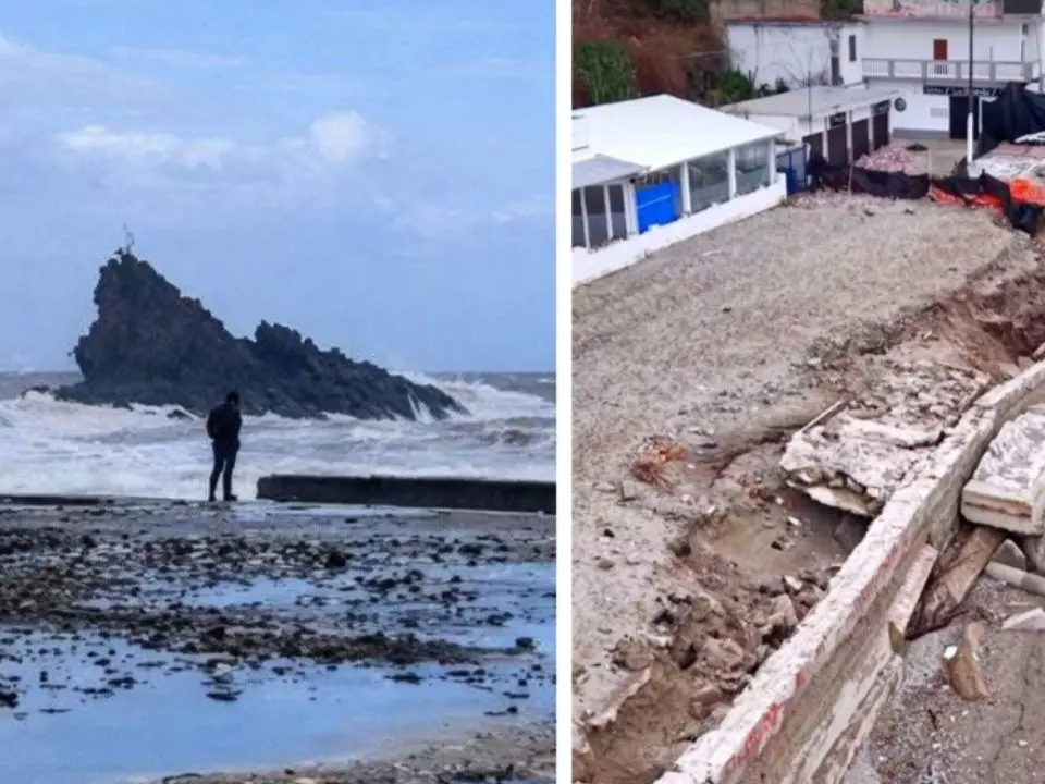 Maltempo a Palmi, danni rilevanti sul litorale. Chiesto lo stato di calamità naturale: «Si lavora senza sosta»