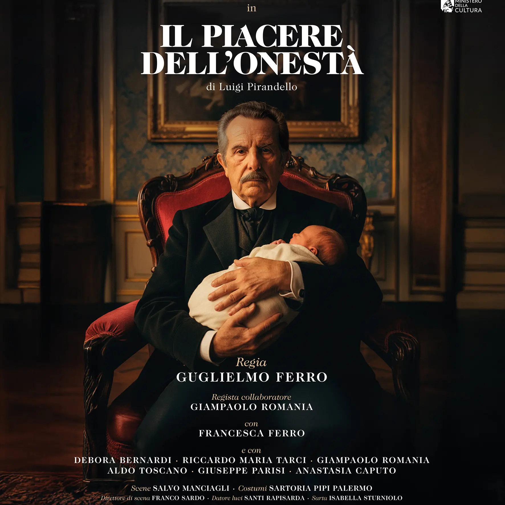 Il piacere dell’onestà di Luigi Pirandello al Teatro Francesco Cilea con Pippo Pattavina\n