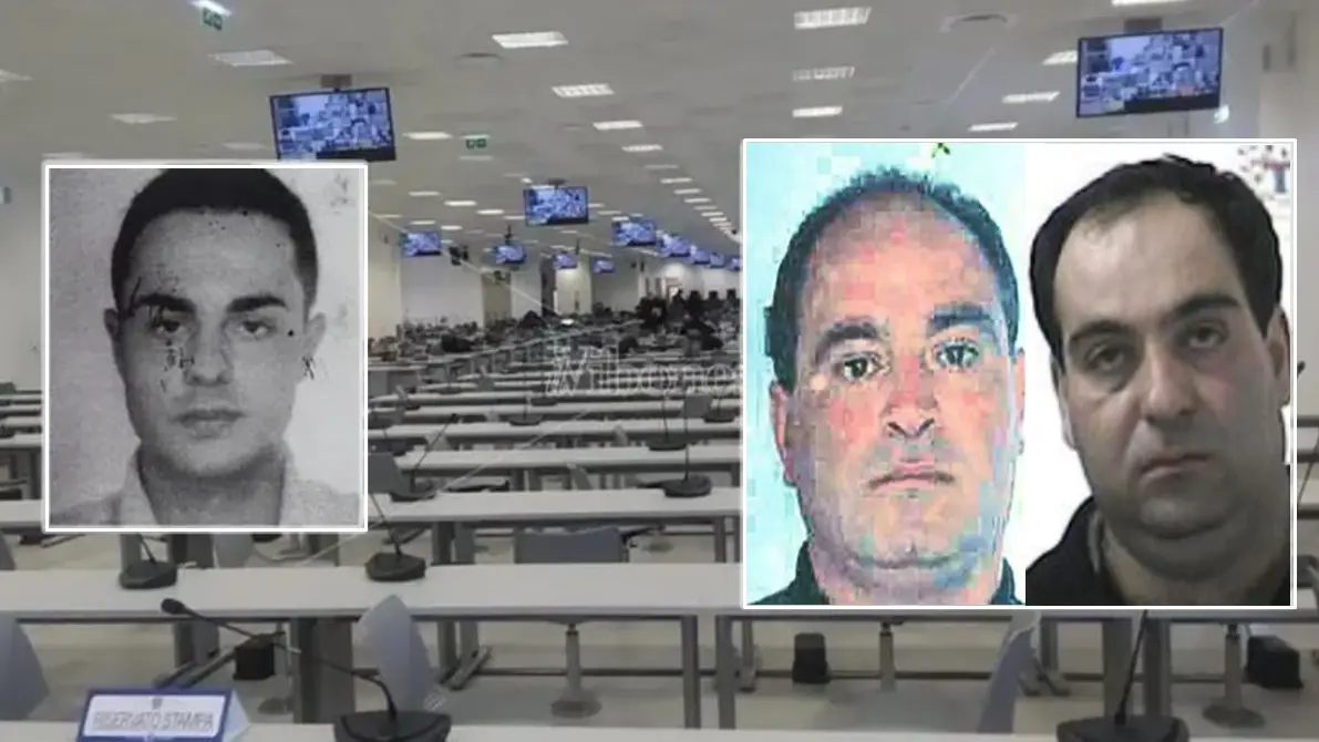 <p>Nei riquadri da sinistra verso destra: Giuseppe Pugliese Carchedi, Nazzareno Felice e Gregorio Gasparro</p>\\n