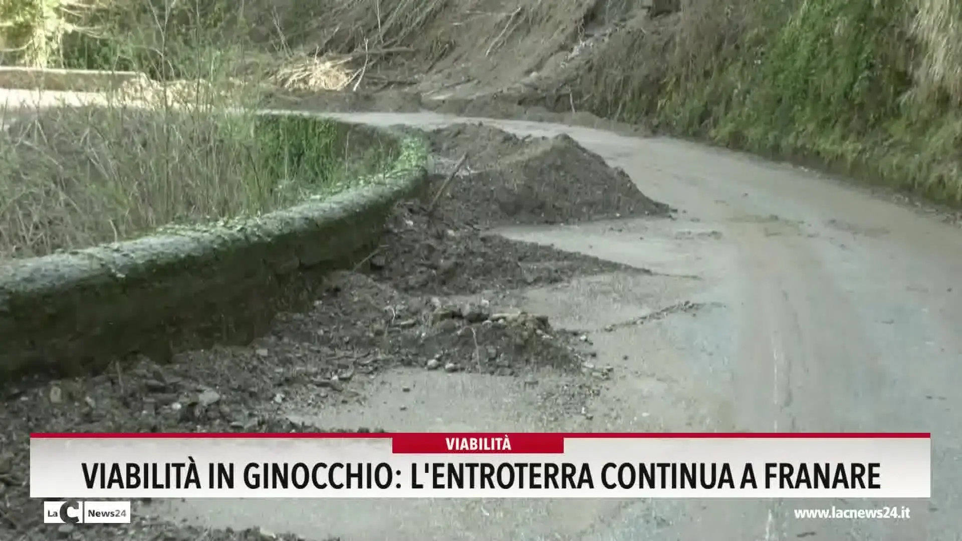 Viabilita in ginocchio, l'entroterra continua a franare