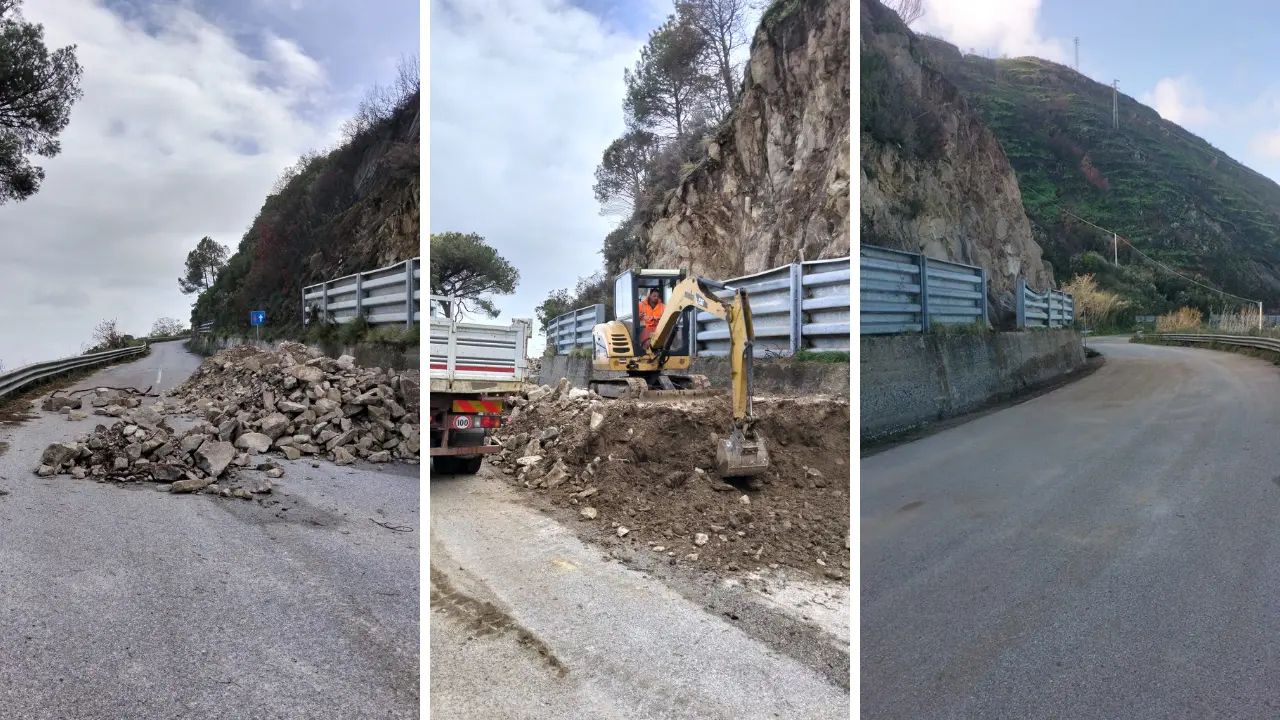 Riaperta la provinciale 83 tra Daffinacello e Parghelia: «Intervento complesso, non è stato facile»\n