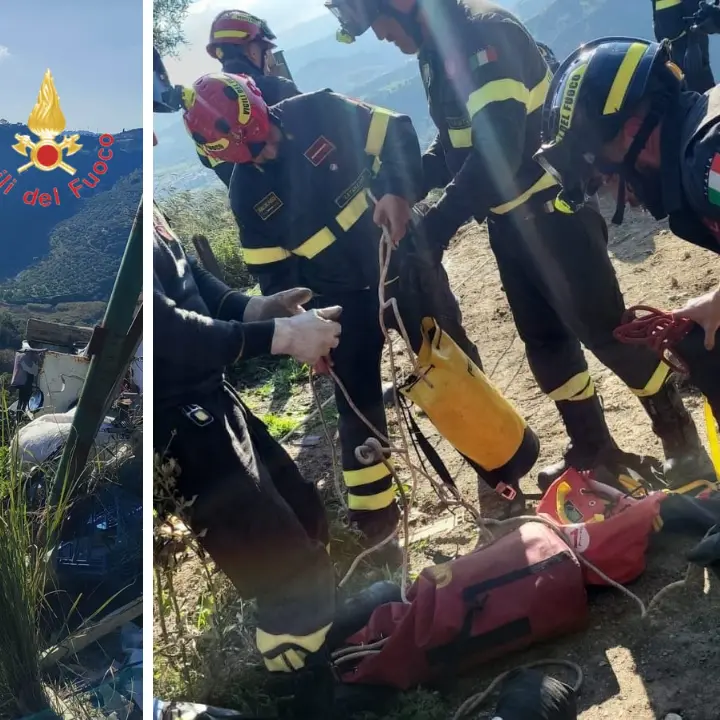 Catanzaro, camion precipita in un burrone per\u00A0diverse centinaia di metri: morto il conducente\n