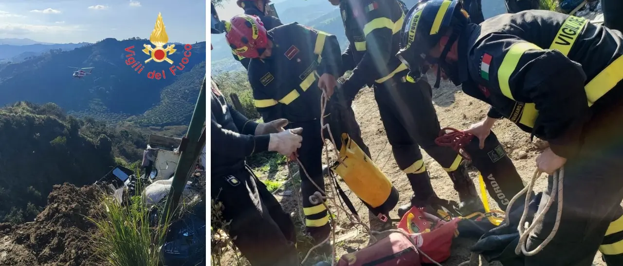 Catanzaro, camion precipita in un burrone per\u00A0diverse centinaia di metri: morto il conducente\n