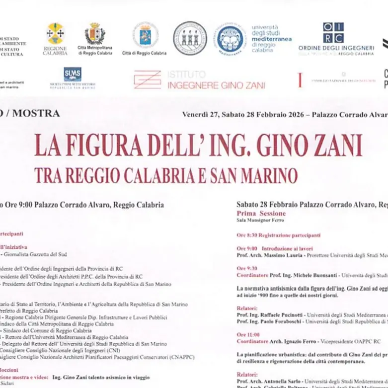 “La figura dell’ingegnere\u00A0Gino Zani tra Reggio Calabria e San Marino” al centro di un convegno e di una mostra\n