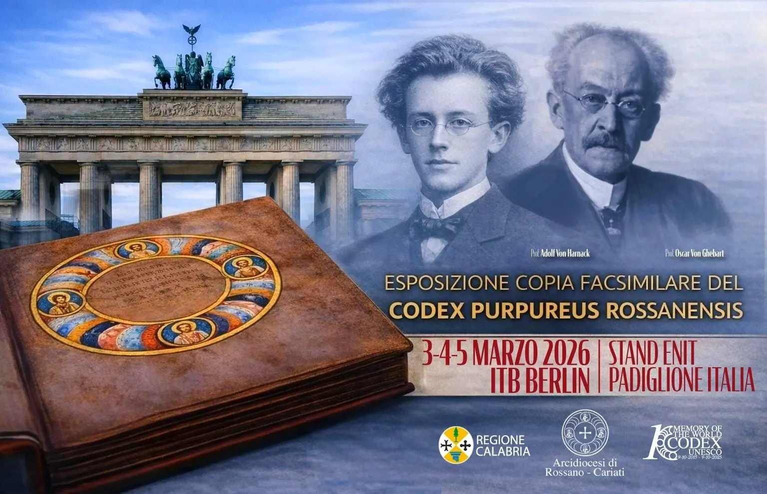 Una copia del Codex Purpureus Rossanensis\n\nalla Fiera Internazionale del Turismo di Berlino\n