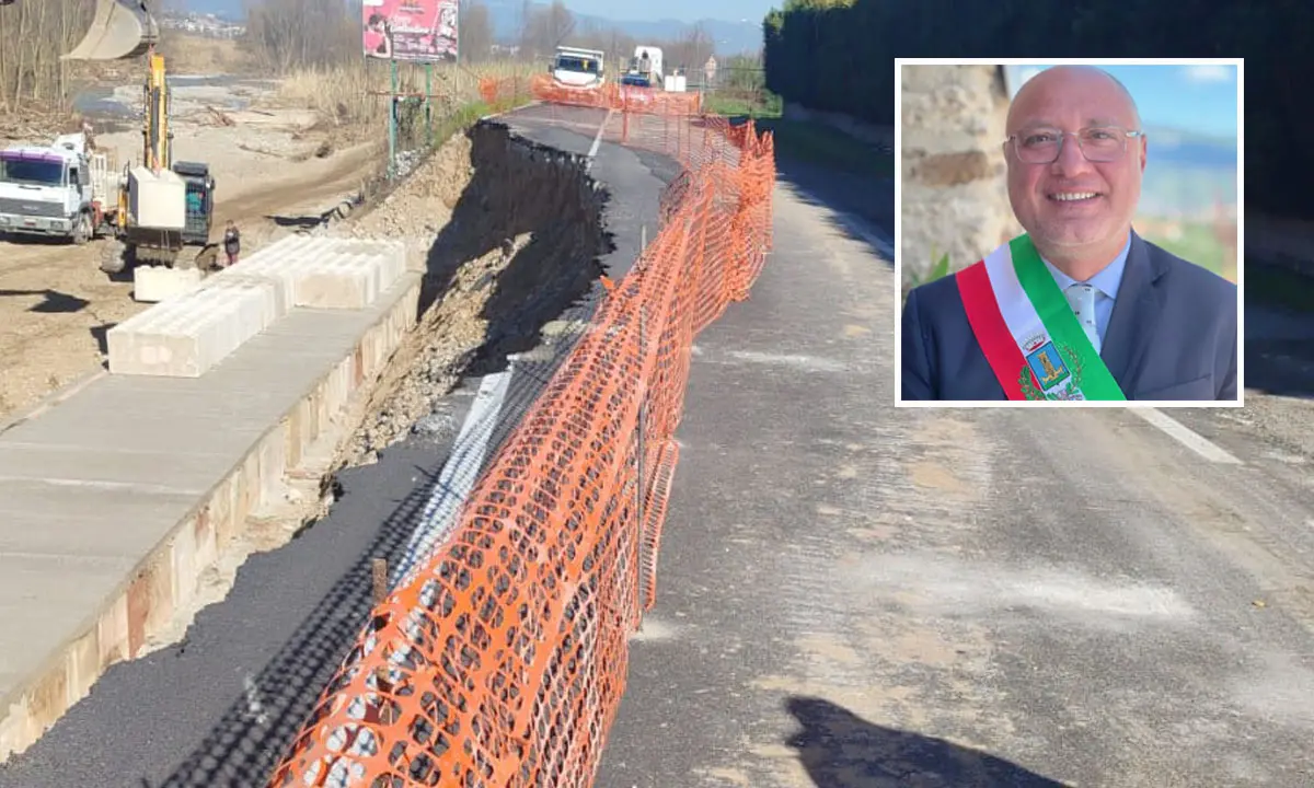 Zumpano, lavori senza sosta dopo la frana sulla SP 234 causata dai cicloni\n