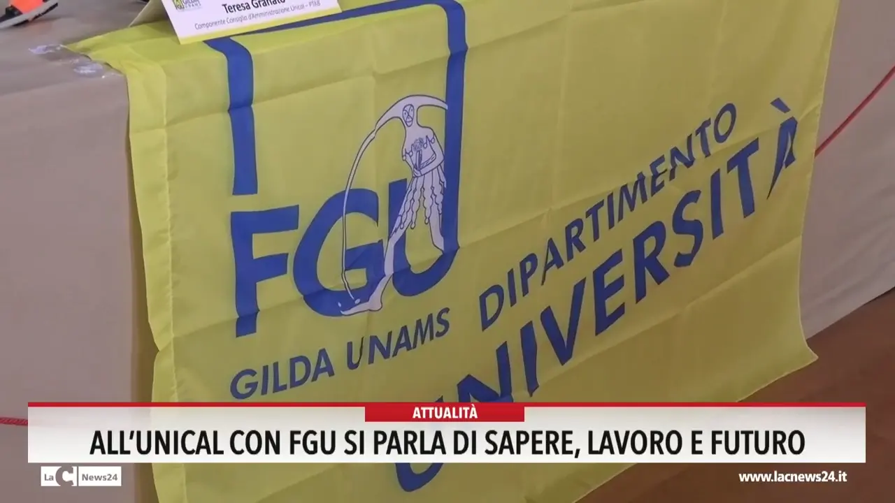 All'Unical con Fgu si parla di sapere, lavoro e futuro