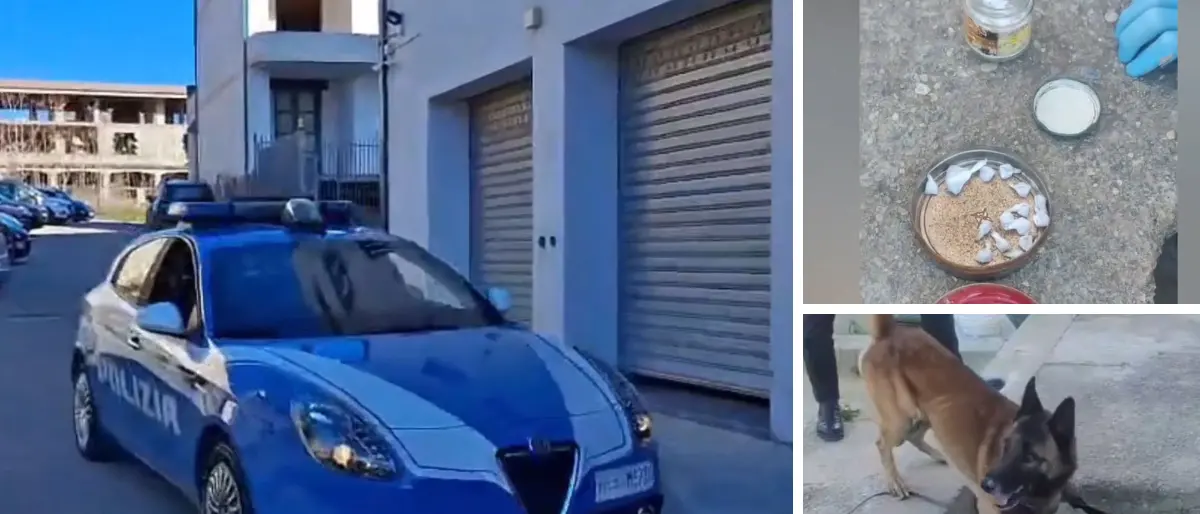 Blitz della Polizia a Cassano all’Ionio,\u00A0sequestrati\u00A060 grammi di eroina e\u00A0cocaina | VIDEO\n