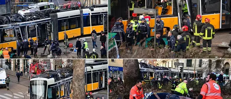 Deraglia un tram a Milano: due morti e 39 feriti. Un passeggero: «Ho pensato al terremoto»\n