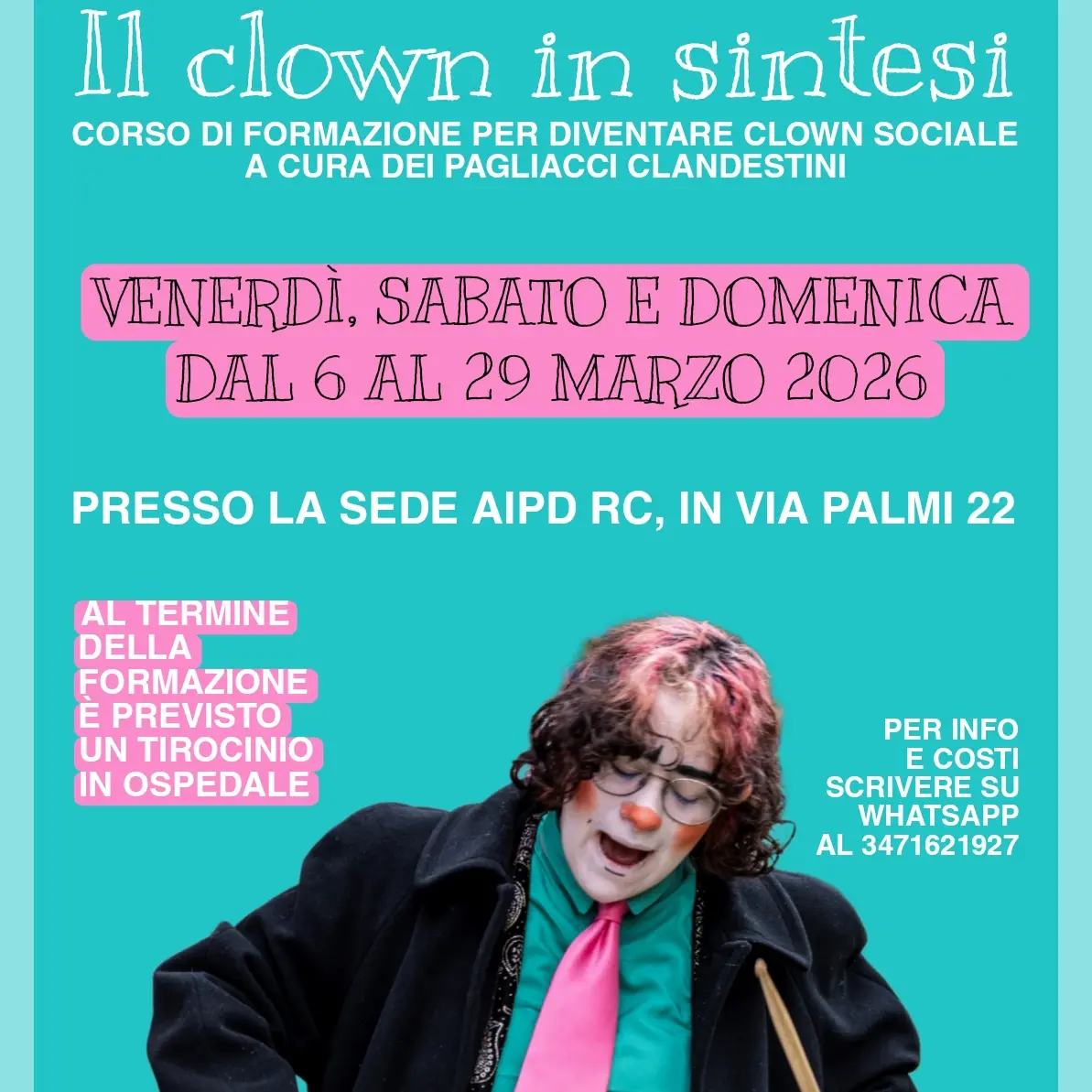 Reggio, i\u00A0Pagliacci Clandestini tornano in scena con “Il clown in sintesi”\n