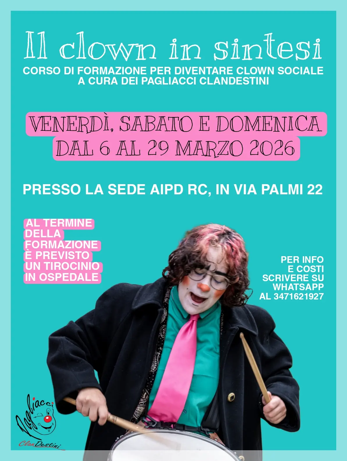 Reggio, i\u00A0Pagliacci Clandestini tornano in scena con “Il clown in sintesi”\n