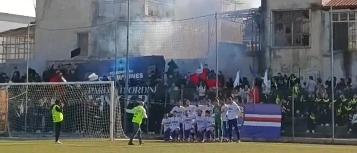 A Gioia Tauro grande affluenza di pubblico per la partita Marines\u00A0– Sinopolese finita 1-1