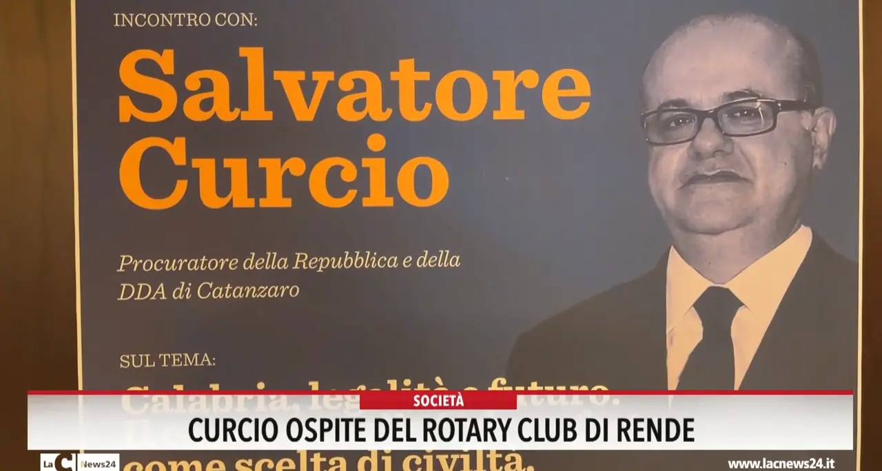 Curcio ospite del rotary club di Rende
