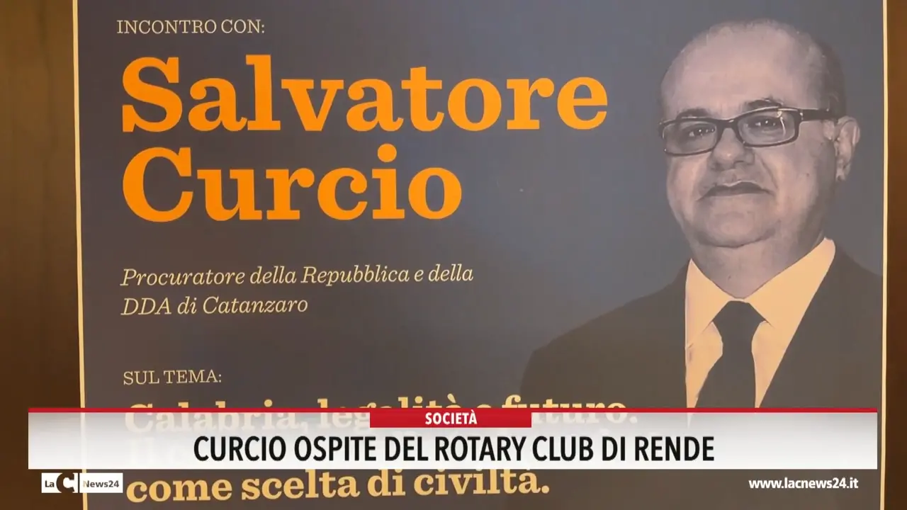 Curcio ospite del rotary club di Rende