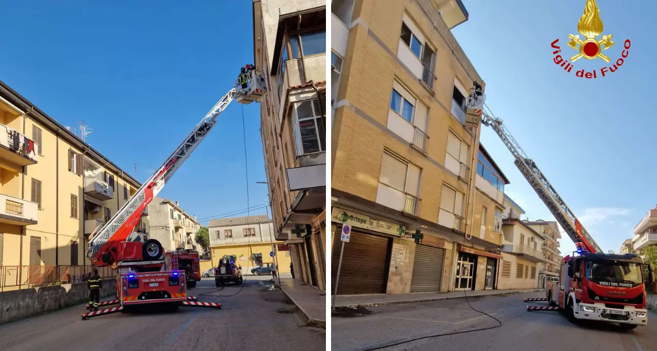 Vibo, paura in via Jan\u00A0Palach per l’incendio di un’abitazione: durante l’intervento evacuati i residenti dello stabile\n