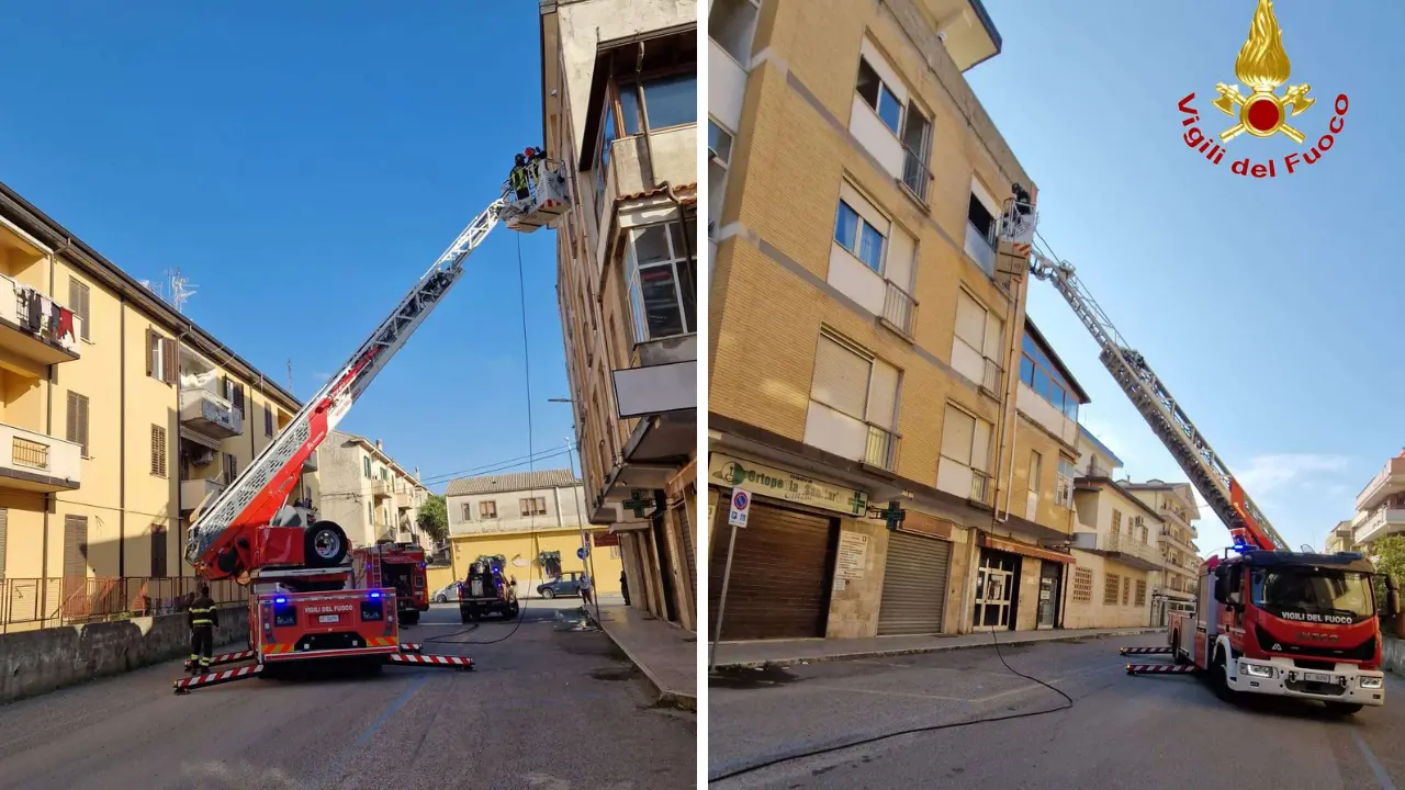 Vibo, paura in via Jan\u00A0Palach per l’incendio di un’abitazione: durante l’intervento evacuati i residenti dello stabile\n