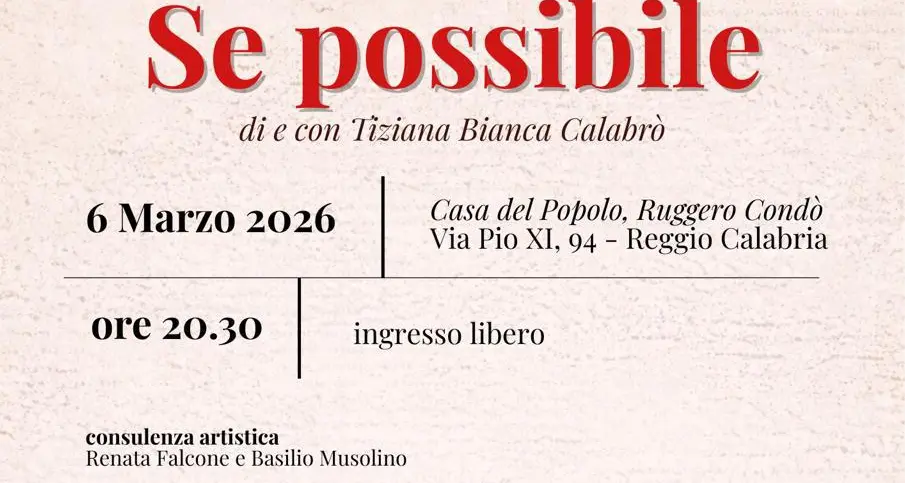 “Se possibile”, teatro e ironia alla Casa del Popolo Ruggero Condò\n